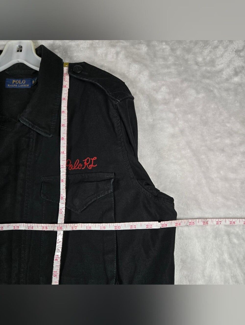 Polo Ralph Lauren Jacket Womens Sz XL Black Field Aztec Graphic Embroidered PRL - Picture 10 of 13